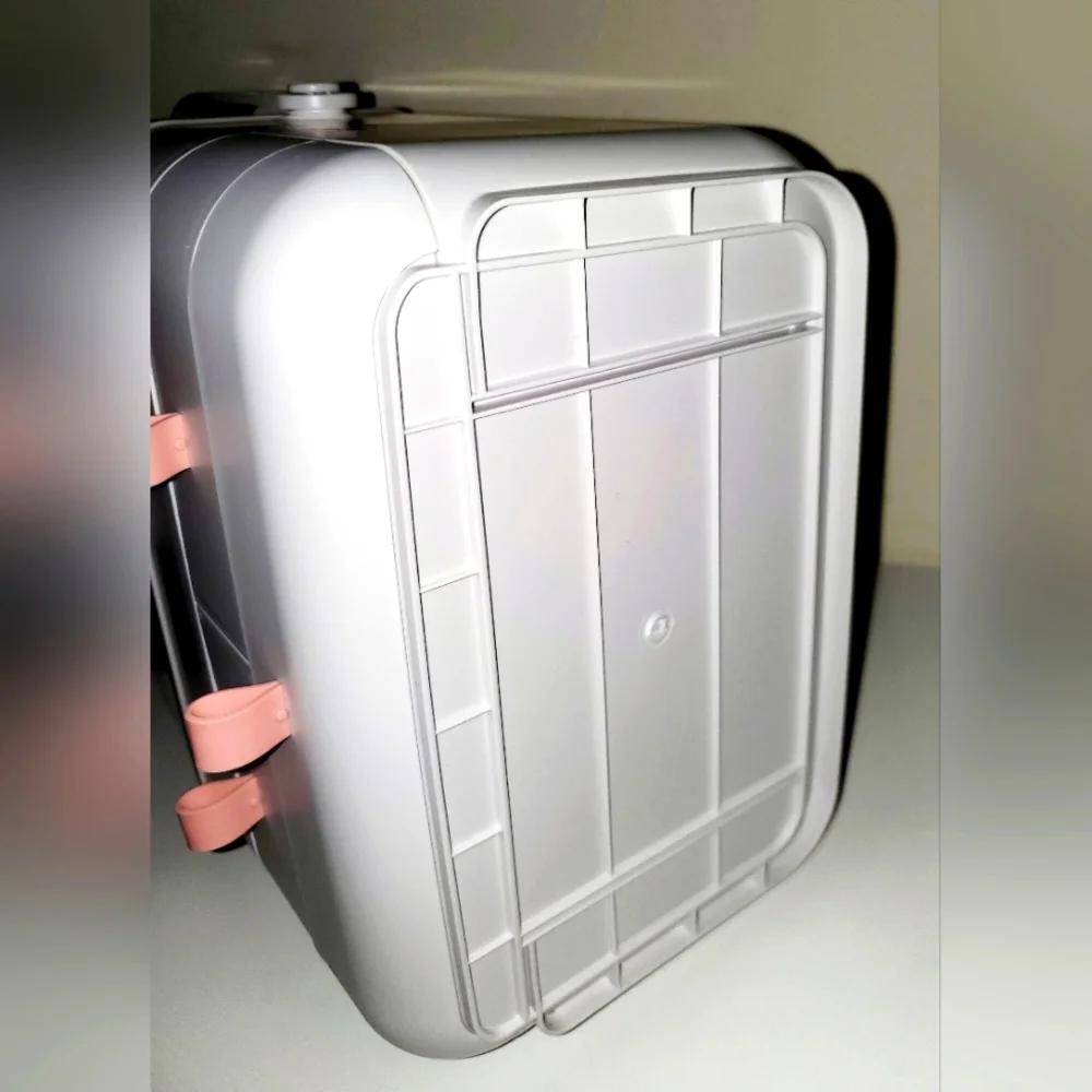 BRUUN Skincare Cosmetics Storage Bin White & Grey Storage Organizer